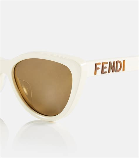 fendi cat sunglasses|fendi cat eye sunglasses white.